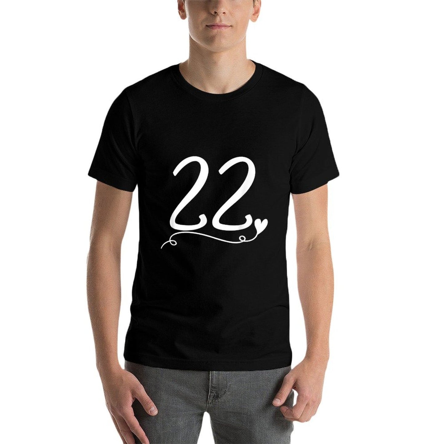 22 with Heart 22nd Birthday Gift for Women  Eco-friendly Material T-Shirt
