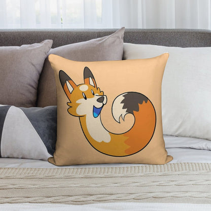 Orange Pipefox - Pip Soft High-Density Material Throw Pillow