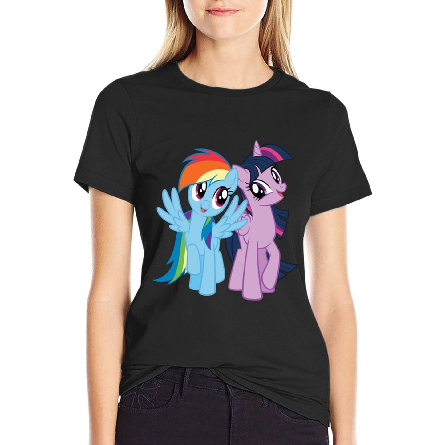 My Little Pony Rainbow Dash And Twilight Sparkle  Versatile T-Shirt