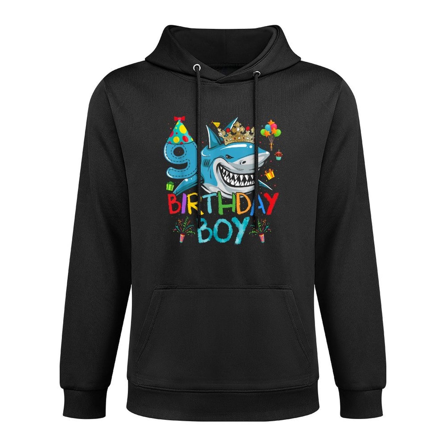 9th Birthday Shark Ocean Theme Party 9 Years Old For Boy Easy Care Hoodie