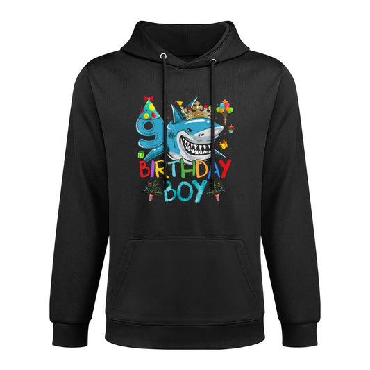9th Birthday Shark Ocean Theme Party 9 Years Old For Boy Easy Care Hoodie