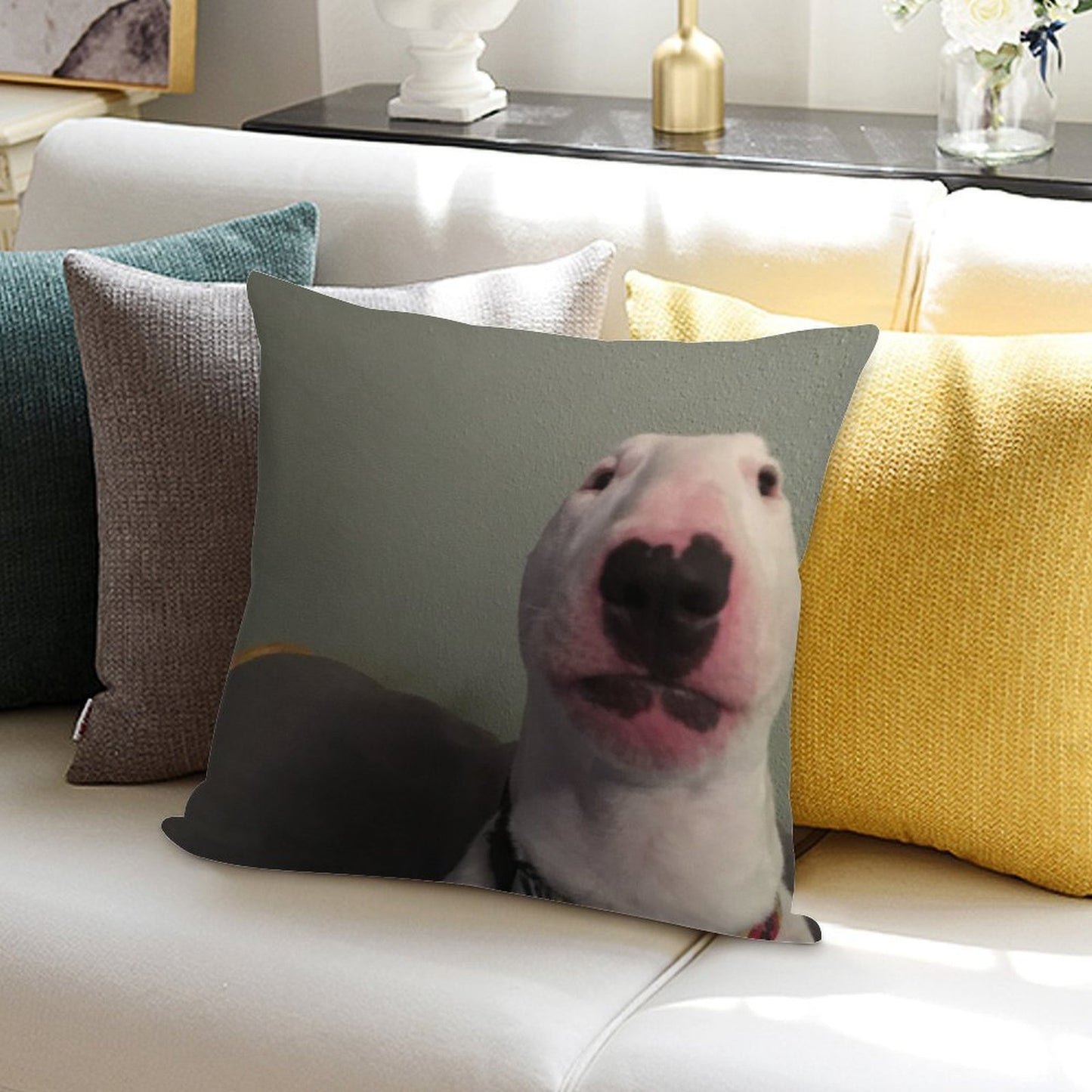 @PupperNelson Walter Original Soft Hidden Zipper Throw Pillow