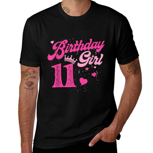 11th Birthday Girl Crown 11 Years Old Bday  Graphic-printed T-Shirt