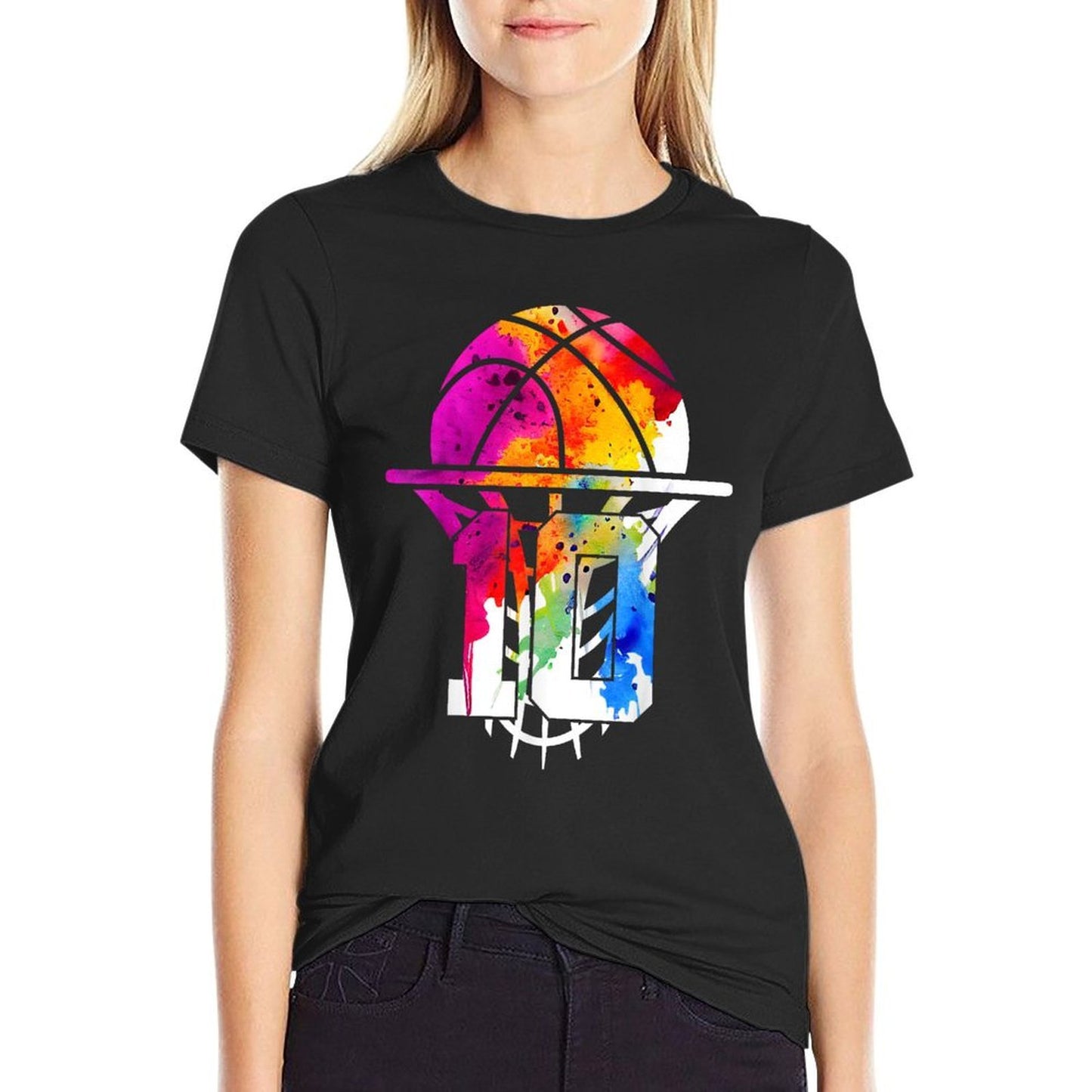 10 YEARS BASKETBALL 10TH BIRTHDAY  Heathered Texture T-Shirt