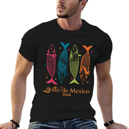 Golfo De Mexico 1550 Gulf of Mexico Sardine Mexica Gulf  Fade-proof Color T-Shirt