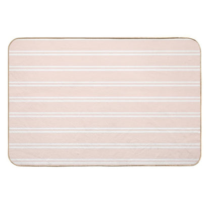 Pink Stripes  Long-Lasting Bath Mat