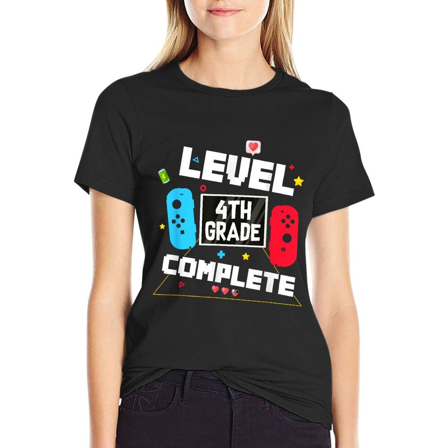 Last Day Of School 4th Grade Level Complete Video Gamer Boys  Vintage-inspired T-Shirt