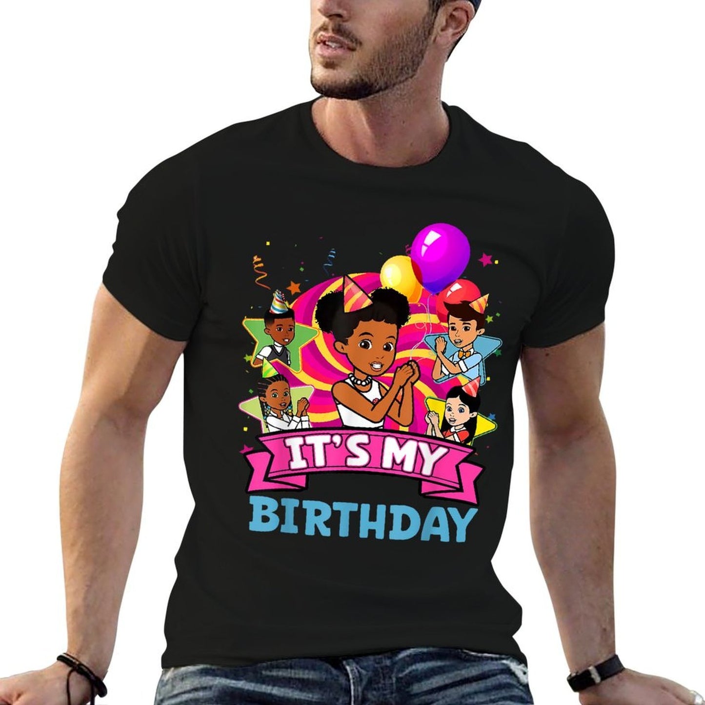 Its My Birthday Girl Party Pink Doll Family Decorations  Slim-fit Cut T-Shirt