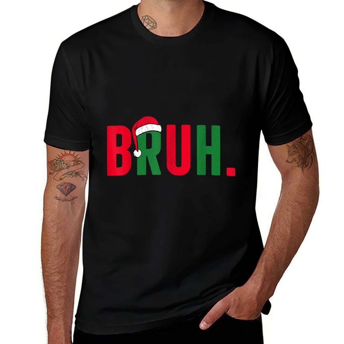 Bruh Christmas Forn Boys Funny Meme Saying Bro Greeting  Odor-resistant T-Shirt