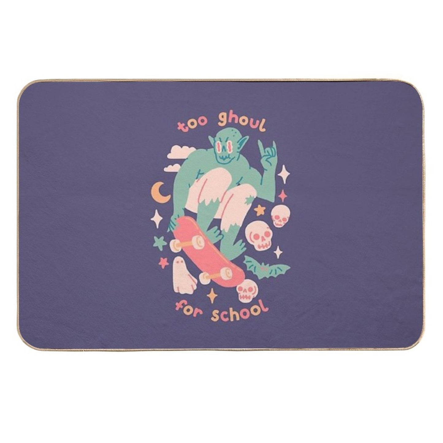 TOO GHOUL FOR SCHOOL  Dirt-Trapping Bath Mat