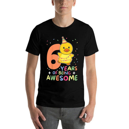 Kids 6th Birthday Duck For Children Six Years Old  Tagless Design T-Shirt