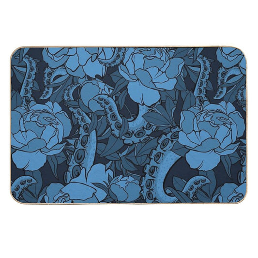 Blue Peony Dreamscape  Odorless Bath Mat