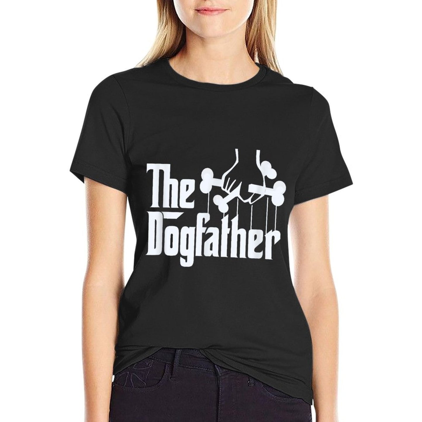 The Dogfather Dog Dad Fathers Day Gift Dog Lover  Rolled Sleeves T-Shirt