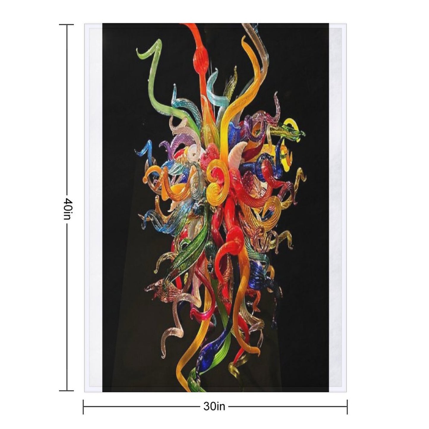 Chihuly Chandeliers Shrink-resistant Throw Blanket