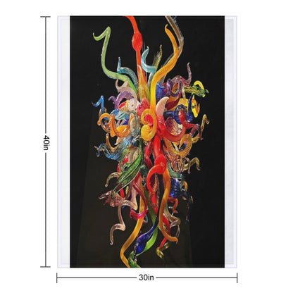 Chihuly Chandeliers Shrink-resistant Throw Blanket