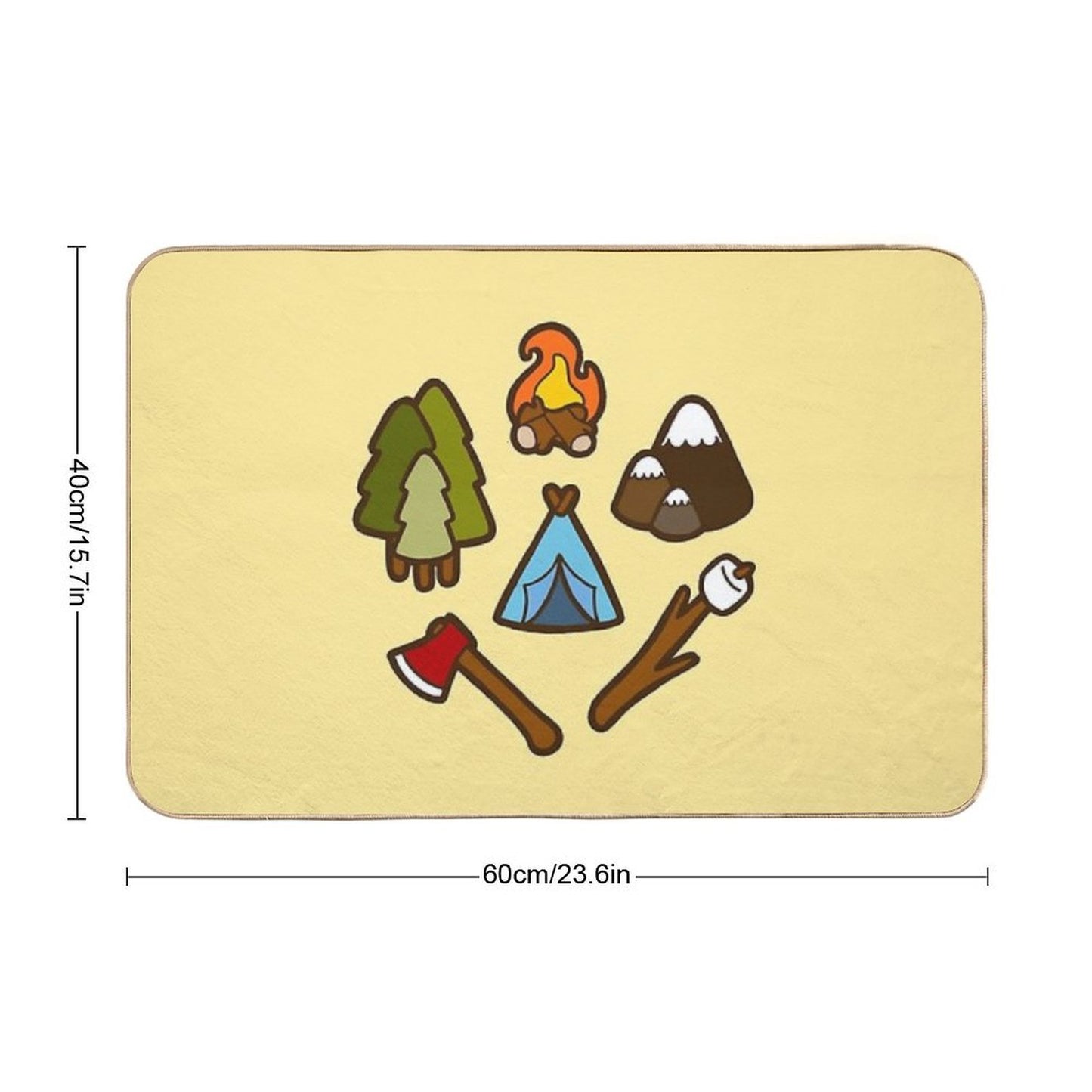 Camping Is Cool  Multi-Purpose Bath Mat