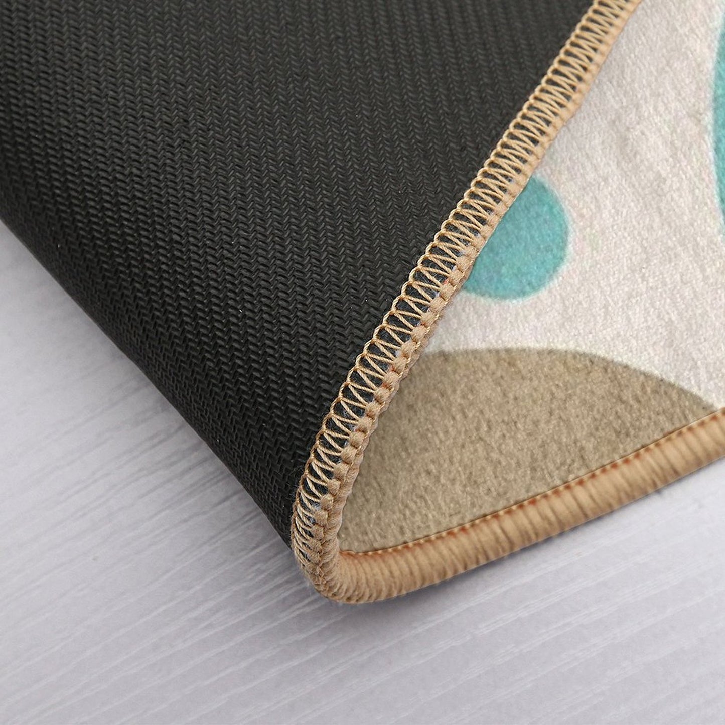 Abstract Irregular Shapes with Earth Tones  Rapid-Drying Bath Mat
