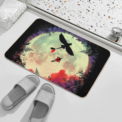 Dragon Moon  Repositionable Bath Mat