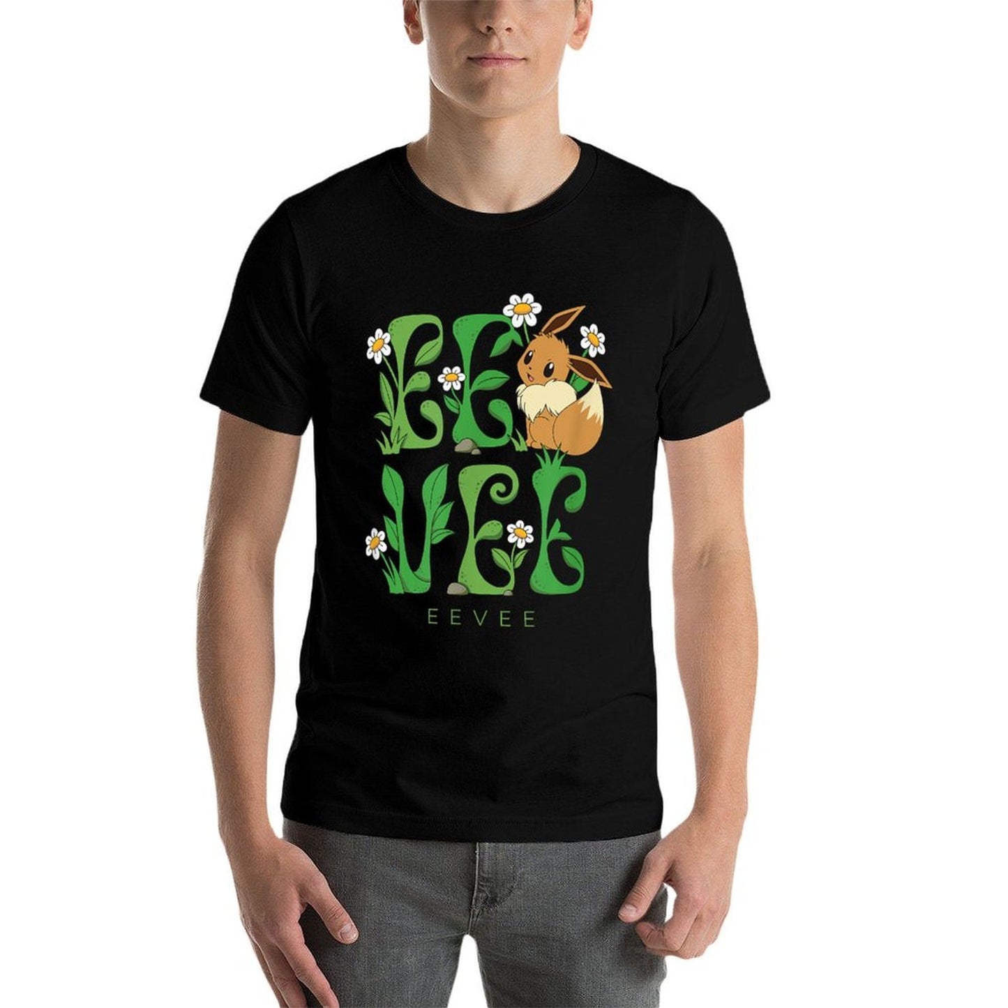 Pokémon - Eevee Floral First Generation Normal Type  Easy-care T-Shirt