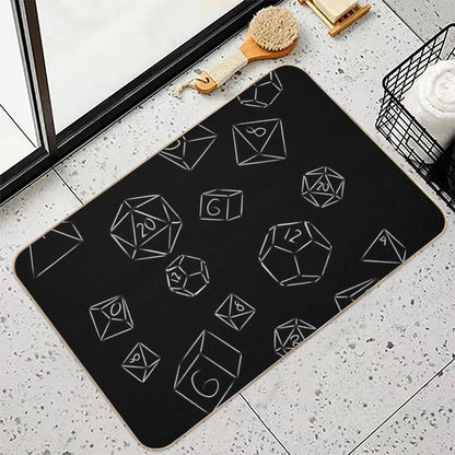 Minimalist Dice  Easy To Clean Bath Mat