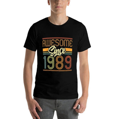 Awesome Since 1989 36th Birthday 36 Years Old Bday Men Women  Wrinkle-resistant T-Shirt