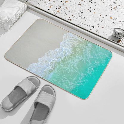 Calm Blue Ocean Shore on A Sunny Day  Anti-Trip Bath Mat