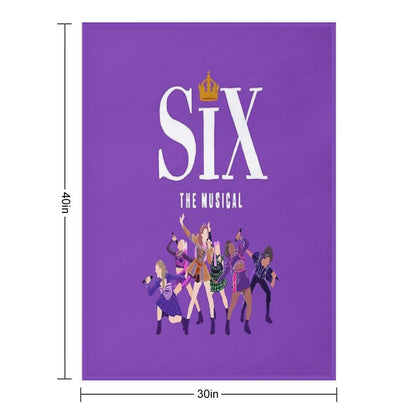 Six The Musical Queens Poster Durable Throw Blanket