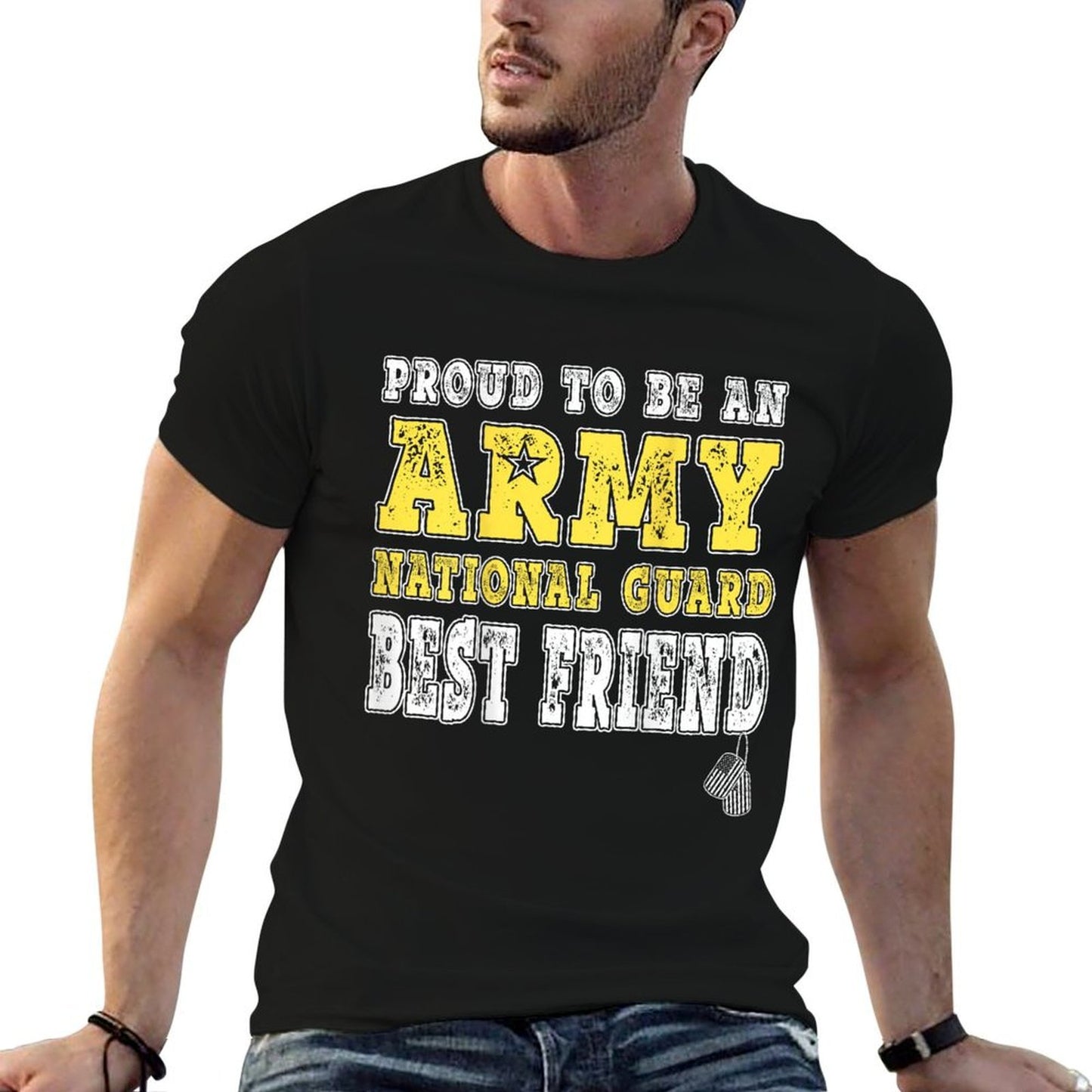 Proud To Be An Army National Guard Best Friend - Military  Lightweight T-Shirt