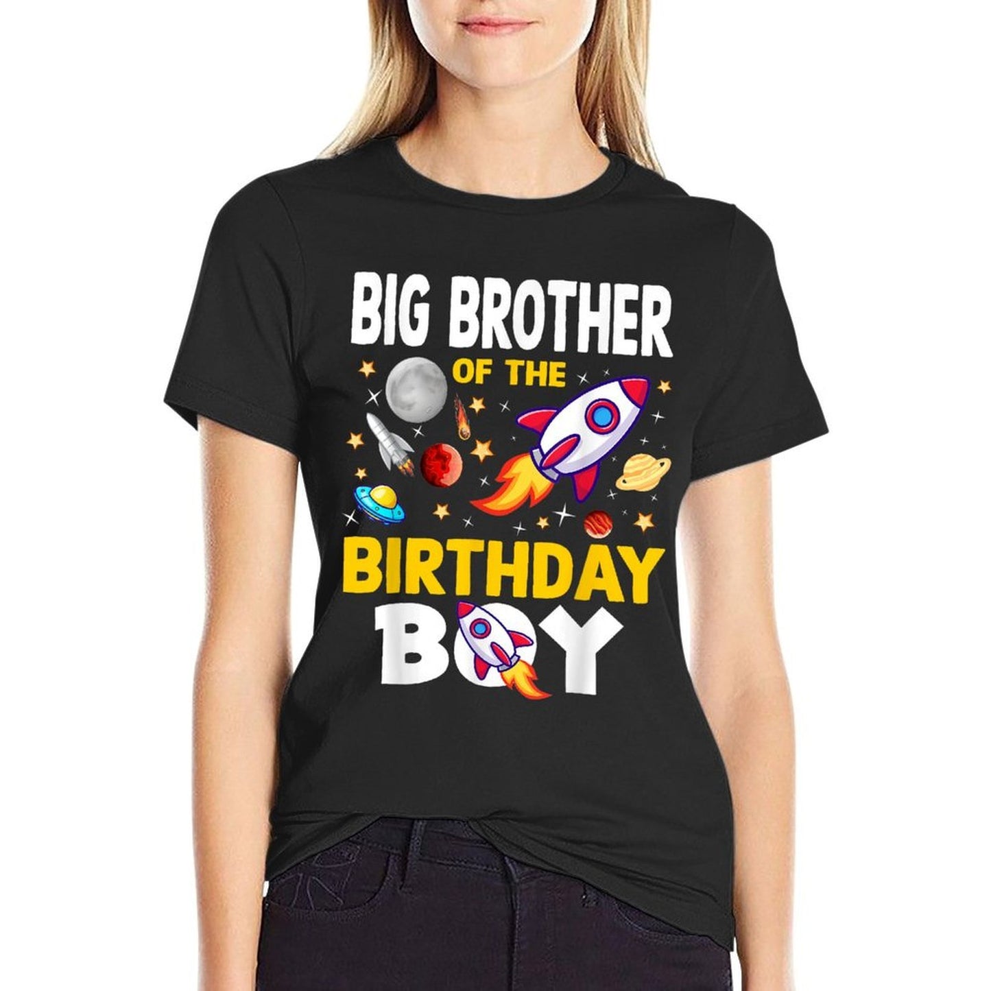 Brother Of The Birthday Boy Space Planets Family Matching  Affordable Price T-Shirt