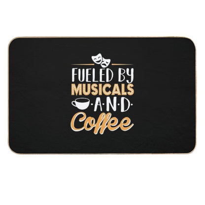 Fueled by Musicals And Coffee  Rapid-Drying Bath Mat