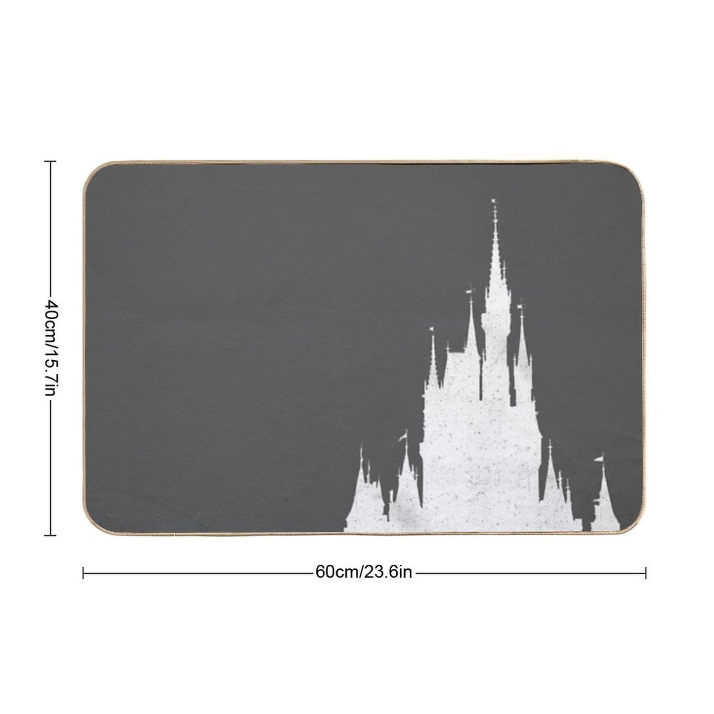 Magic Castle Silhouette Vintage  Odorless Bath Mat