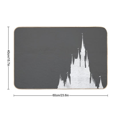 Magic Castle Silhouette Vintage  Odorless Bath Mat