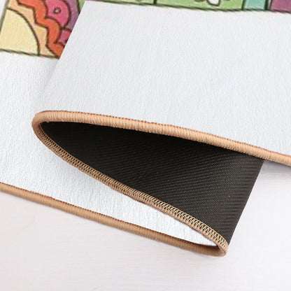 Vintage Psychedelic Keyboard  Anti-Trip Bath Mat