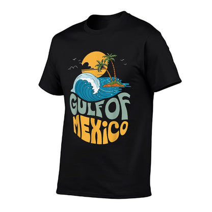 Gulf of Mexico Retro Beach Trip Golfo De México Men Women  Fade-proof Color T-Shirt