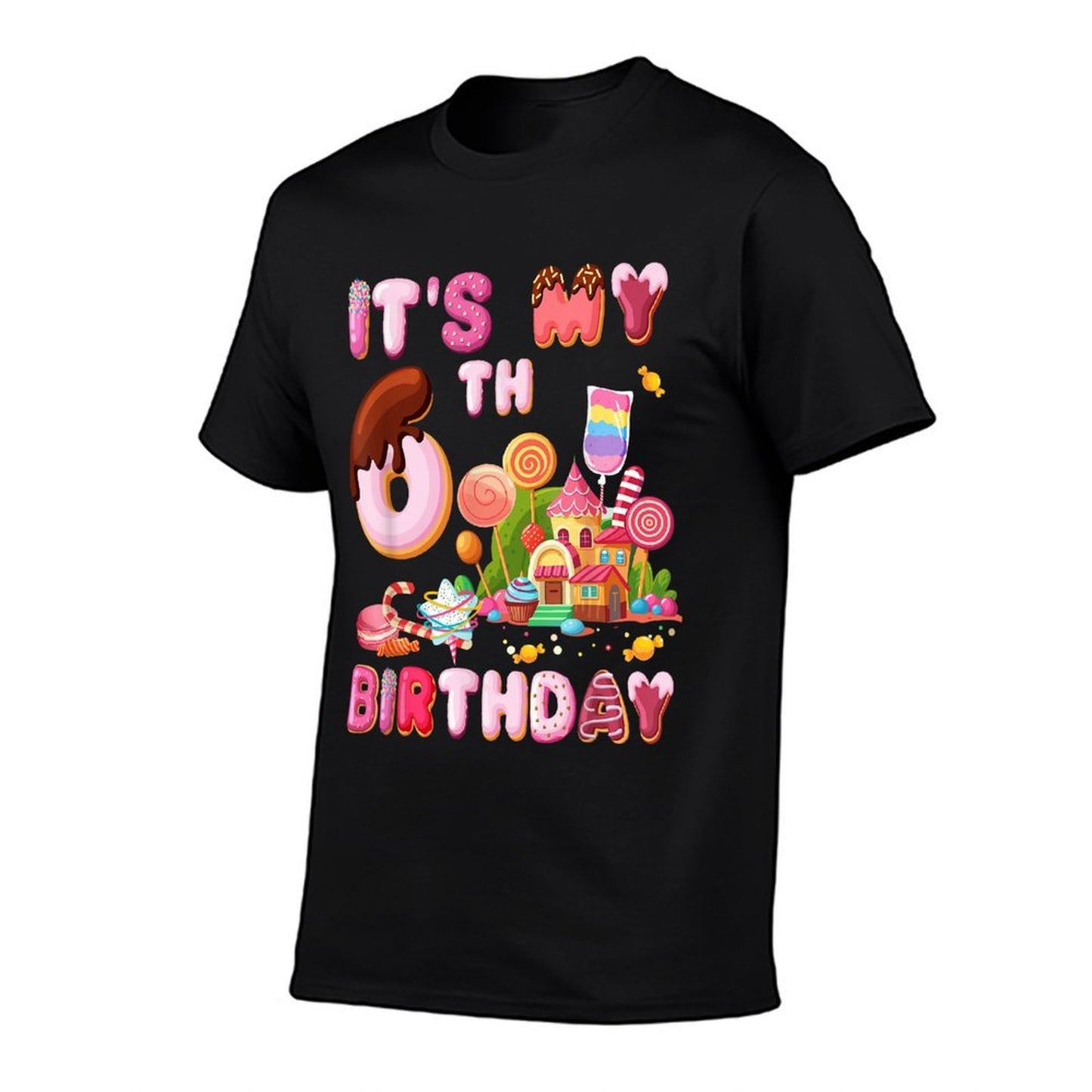 It’s My 6th Birthday Sweet Candy 6 Year Old Girl Party  Trendy Pattern T-Shirt