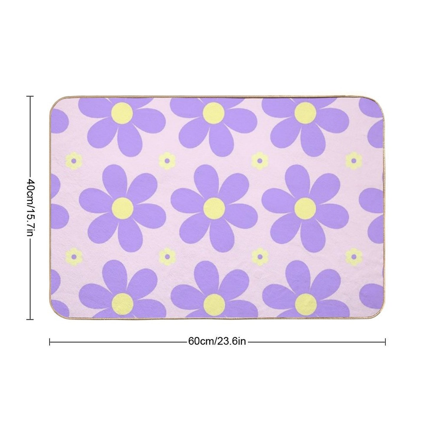 Spring Flowers (Lavender)  Multi-Purpose Bath Mat