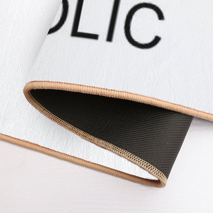 Lazy Bobaholic Shiba Loves Boba!  Stain-Proof Bath Mat