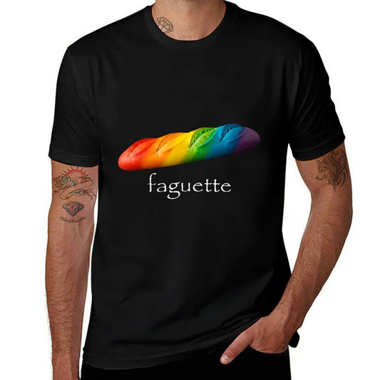 Funny Baguette Rainbow Faguette LGBT Pride Month  High-quality Stitching T-Shirt