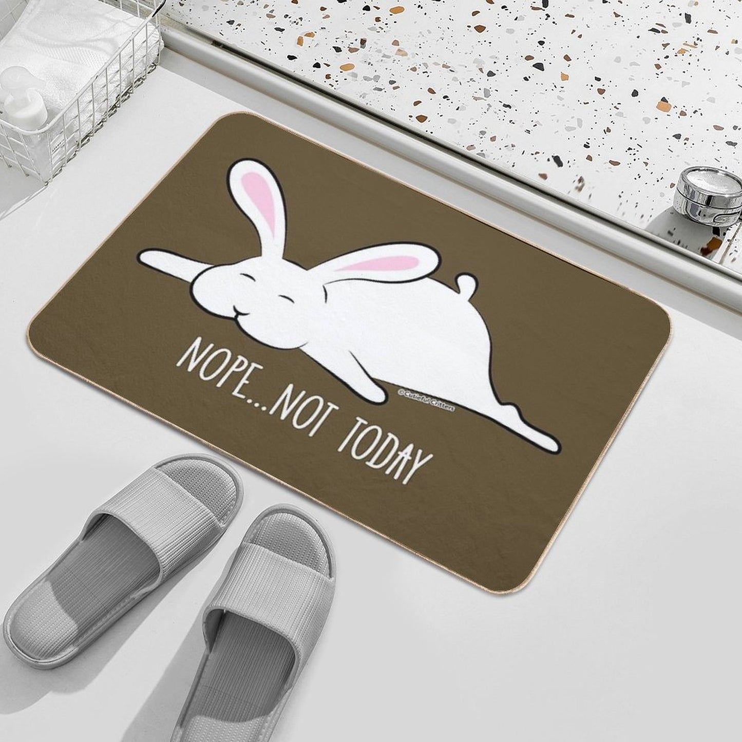 Nope, Not Today - Bunny  Multi-Purpose Bath Mat
