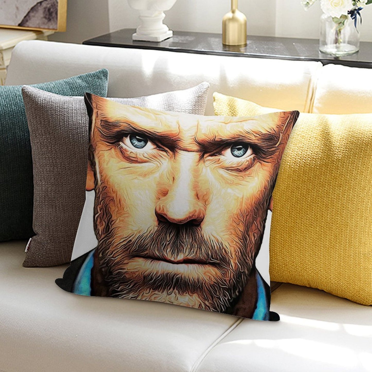 Dr. House Soft High-Density Material Throw Pillow