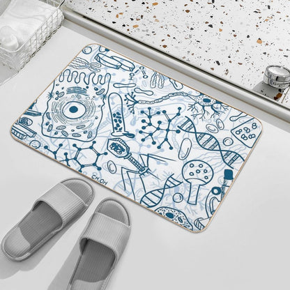 Germy Science Sick Blues  Fade-Resistant Bath Mat