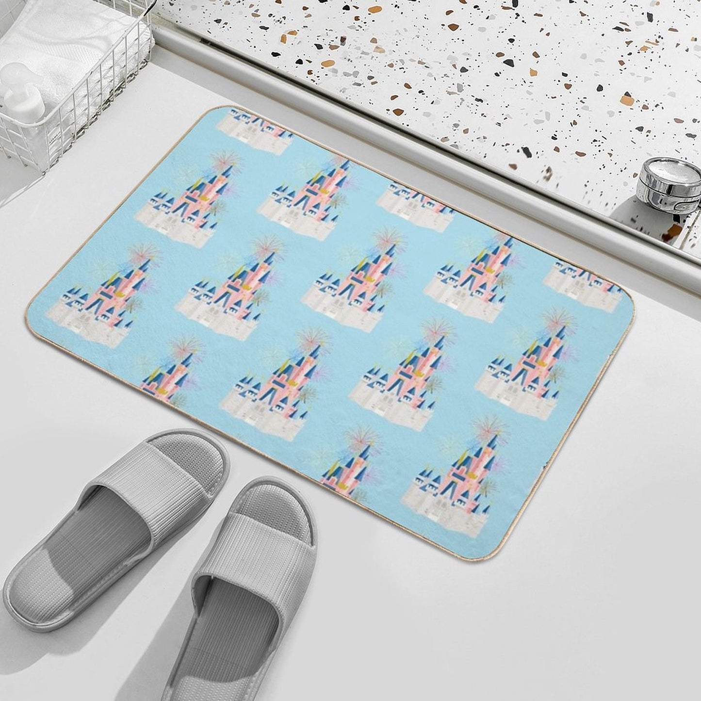 Fairytale Castle  Stain-Proof Bath Mat