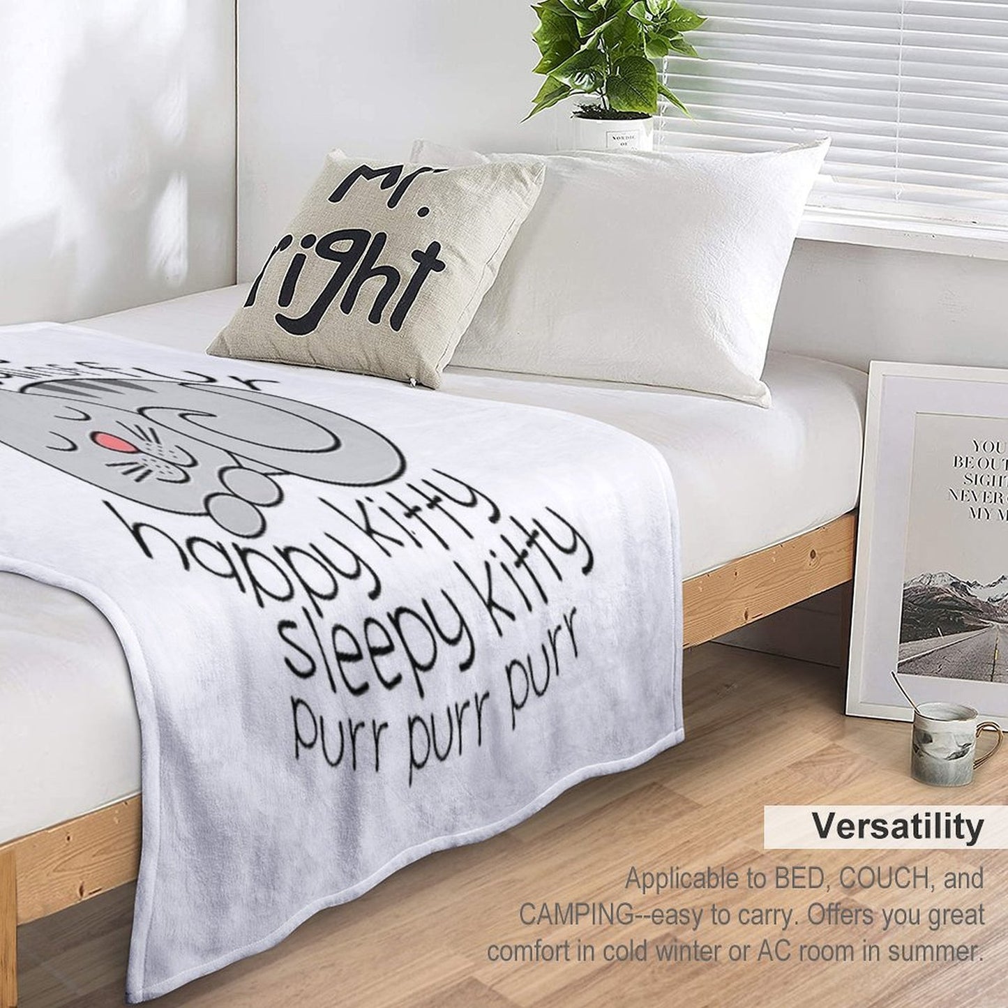 Soft Kitty Warm Kitty Little Ball Of Fur - Happy Kitty Sleepy Kitty Purr Purr Purr Easy Care Throw Blanket
