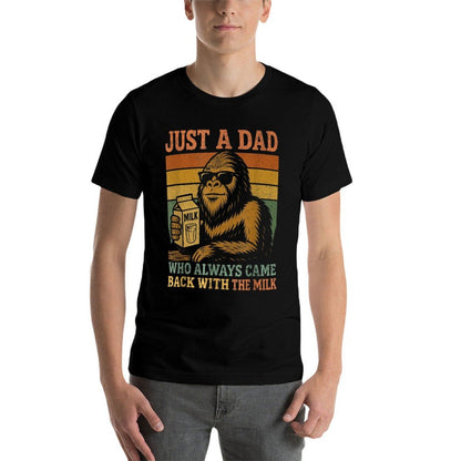 Bigfoot Dad, Just A Dad Who Always Came Back With The Milk  Vintage-inspired T-Shirt