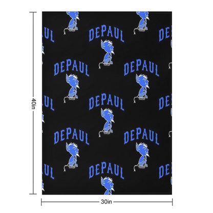 DePaul Mascot Design Sustainable Throw Blanket
