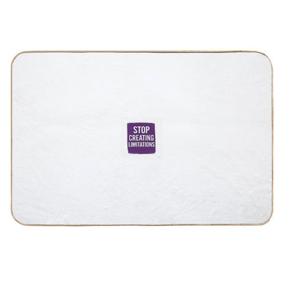 STOP CREATING LIMITATIONS (purple)  Absorbent Bath Mat