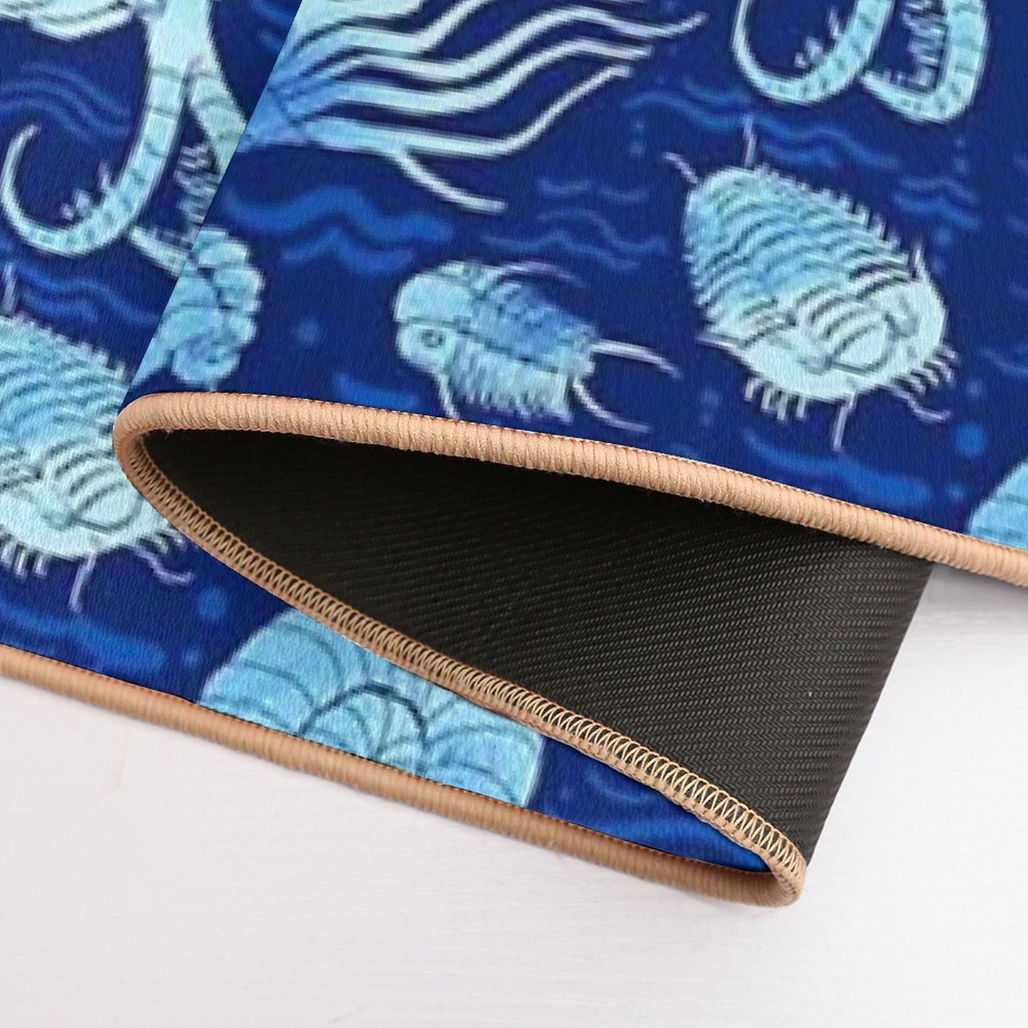 Ancient Sea Animals Trilobites, Anomalocaris, Wiwaxia And Others on Dark Bg  Toxin-Free Bath Mat