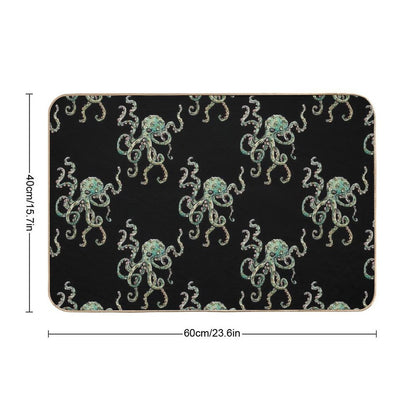 Green Octopus!  Repositionable Bath Mat