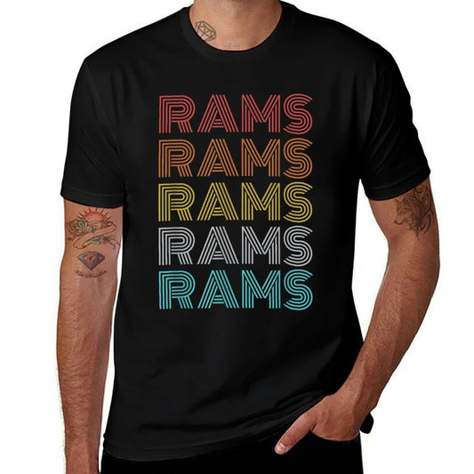 Rams Vintage Retro Apparel Retro Vintage Sports  Graphic-printed T-Shirt