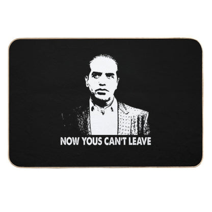 Now Yous Can't Leave Art Retro Black And White  Absorbent Bath Mat